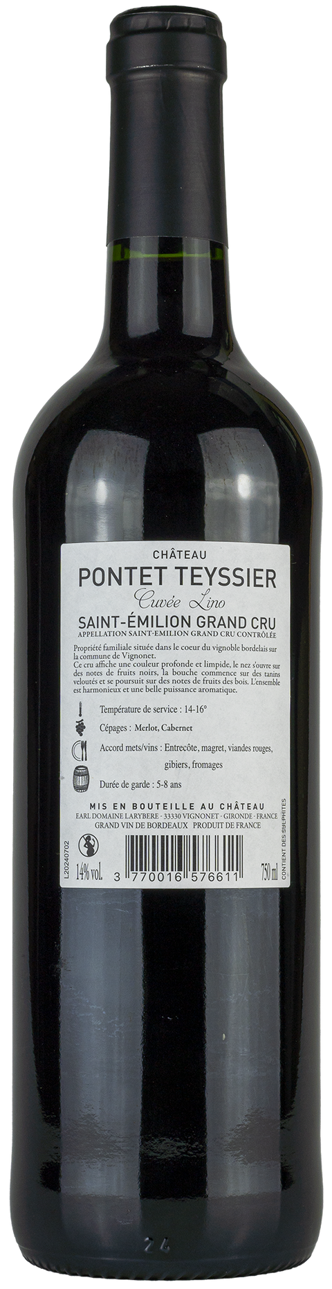 Château Pontet Teyssier 'Cuvée Lino' 2022