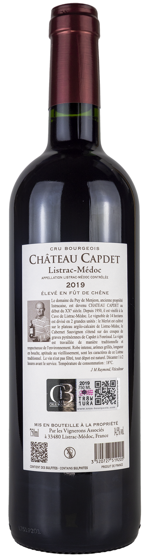 Château Capdet 'Cru Bourgeois' 2019