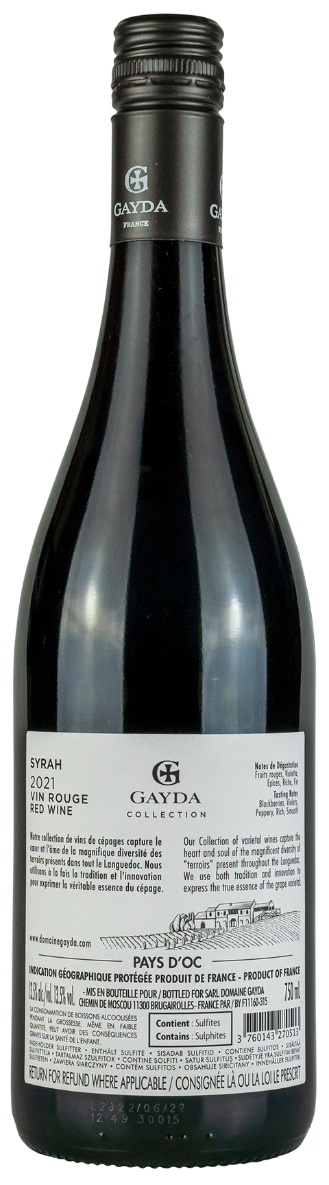 Gayda Collection Syrah 2021