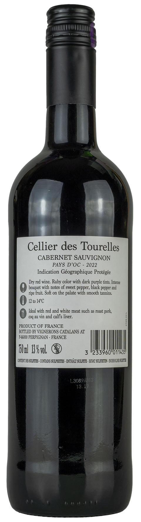 Cellier des Tourelles 'Cabernet Sauvignon' 2022