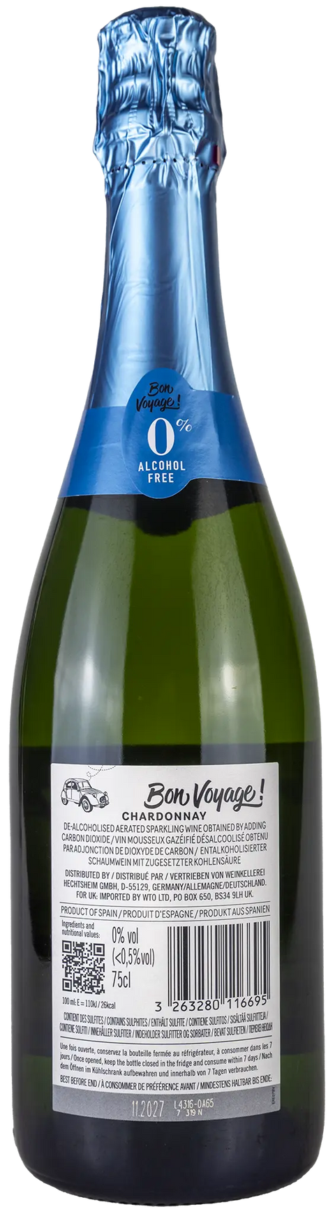 Bon Voyage Chardonnay Schaumwein 0%vol.