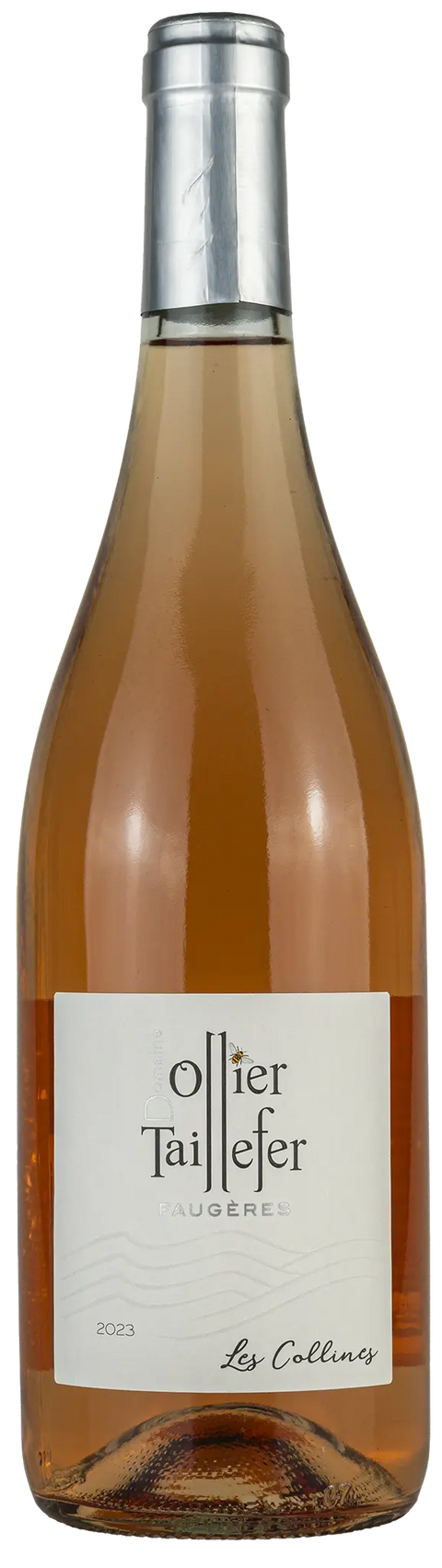 Vorderseite einer Weinflasche Domaine Ollier Taillefer 'Les Collines' 2023  aus dem Languedoc, ein trockener Roséwein von Leons Weinhaus