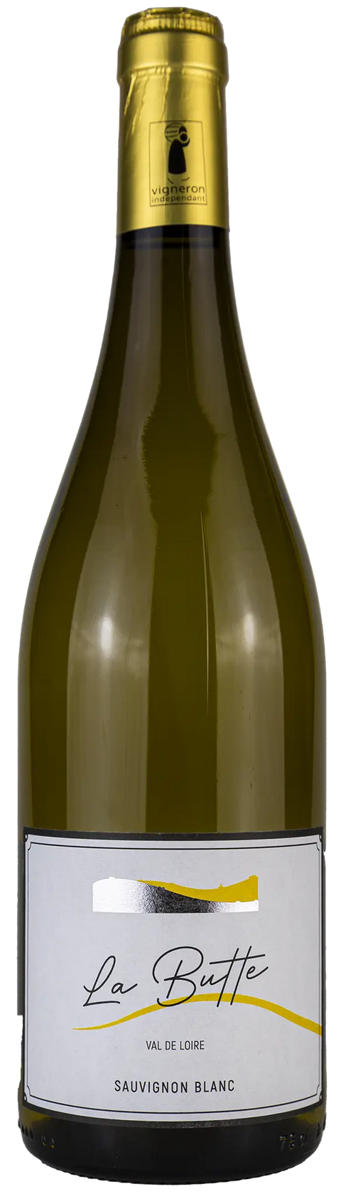 Vorderansicht der Weinflasche Sauvignon 'La Butte' 2023, aus der Region Loire, 100 % Sauvignon Blanc, ein trockener französischer Weißwein von Leons Weinhaus