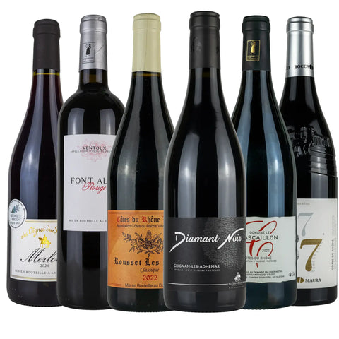 6 Rotweine von der Rhône in einem Paket für Sie zusammengestellt von Leons Weinhaus.